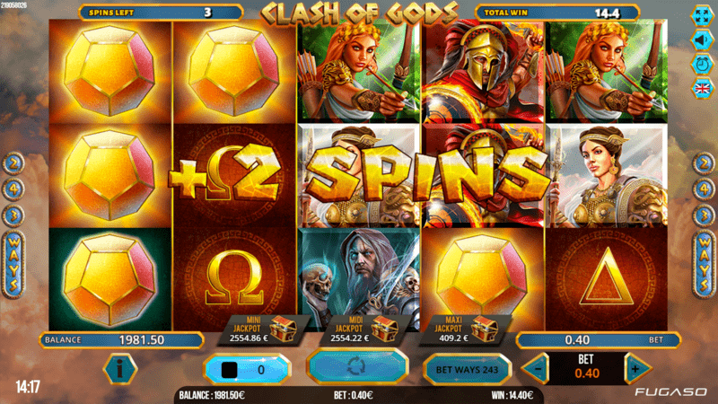 Clash of Gods Free Spins